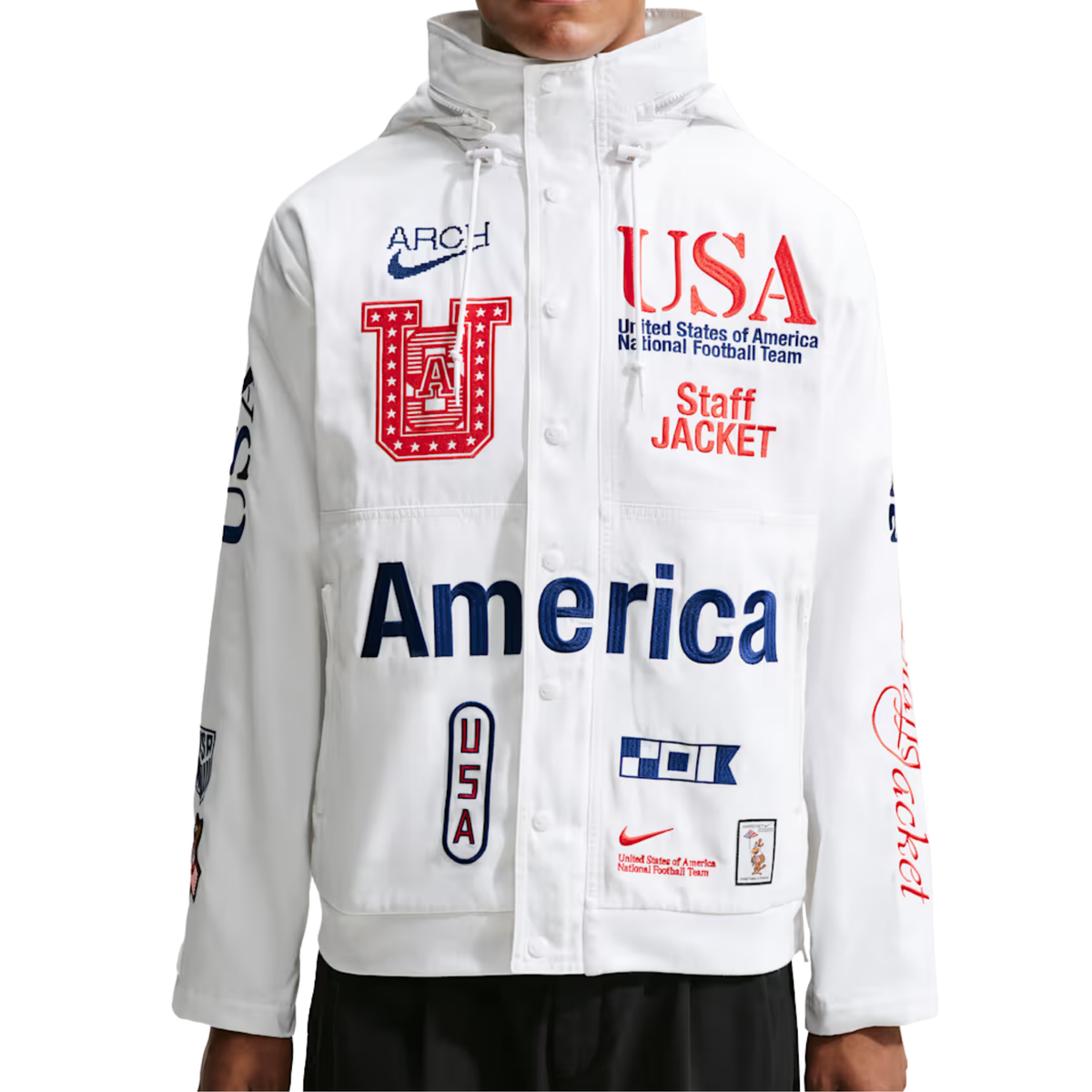 Nike USA 2026 Woven Staff Jacket (White)