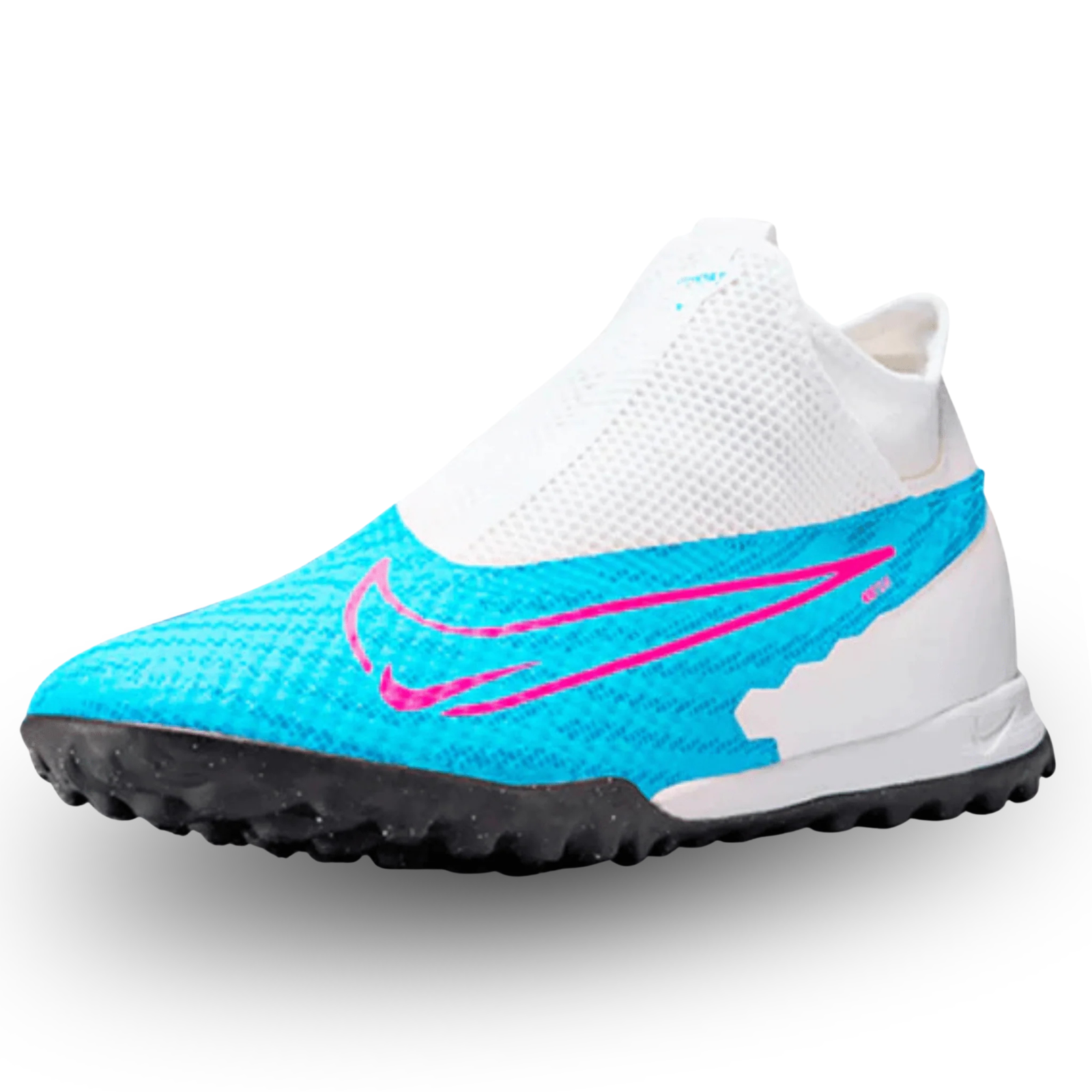 Nike Phantom GX Academy DF Turf Soccer Shoes (Baltic Blue/Pink Blast)