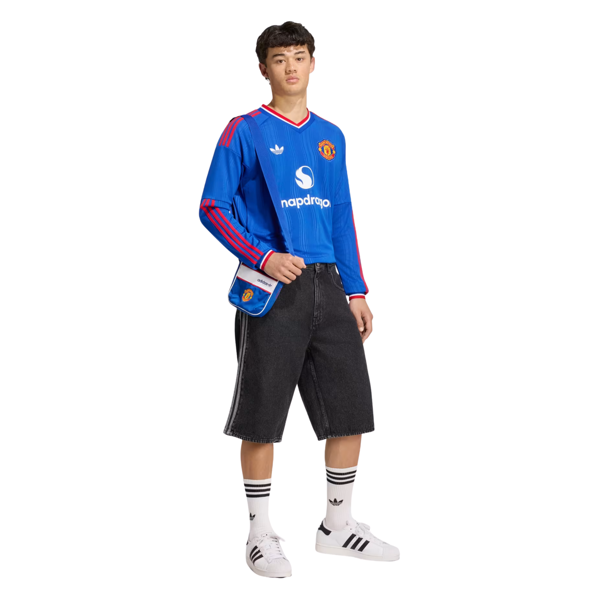 adidas Manchester United Long Sleeve Away Jersey 26/27 (Blue)