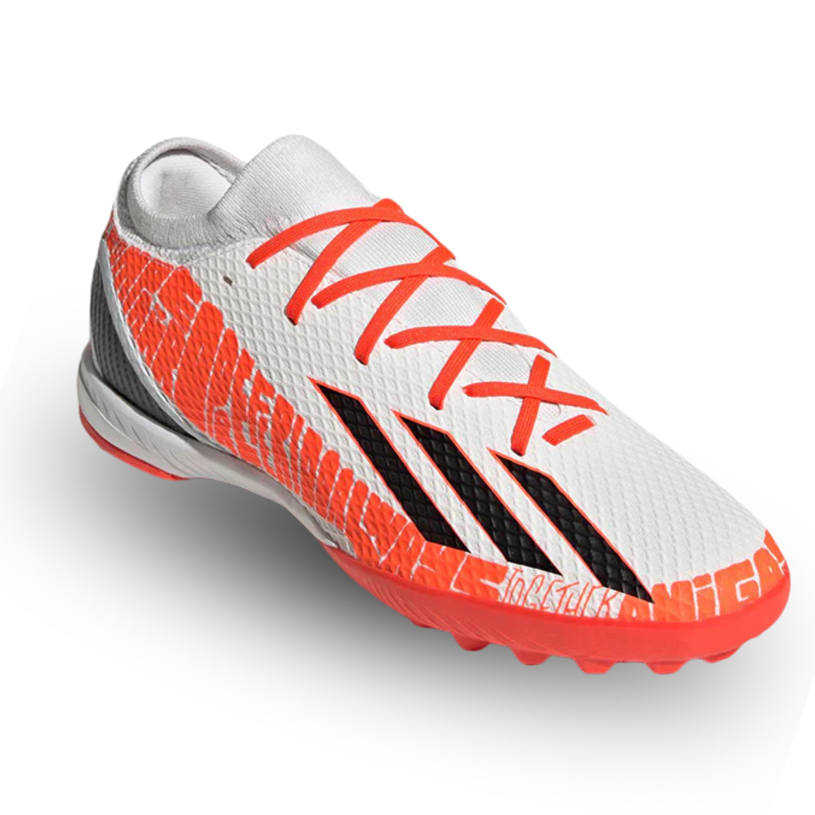 adidas X Speedportal Messi.3 Turf Soccer Shoes (White/Solar Red)