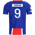 Nike Mens Paris Saint-Germain Ferran Torres Home Jersey w/ Champions League Patches 26/27 (Blue/White/Red)