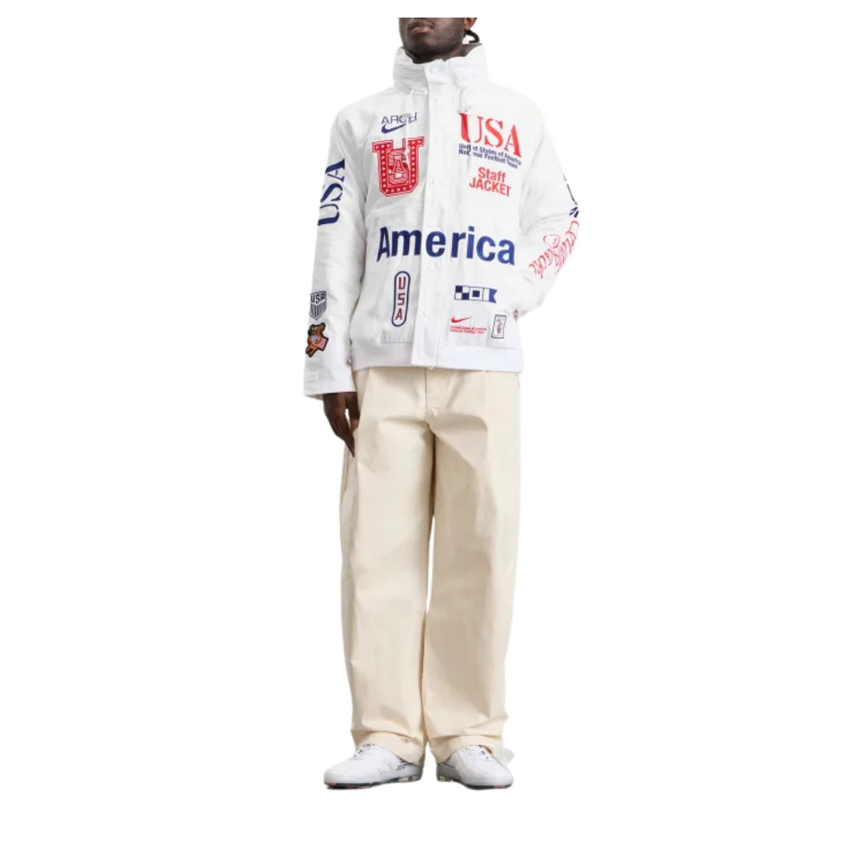 Nike USA 2026 Woven Staff Jacket (White)