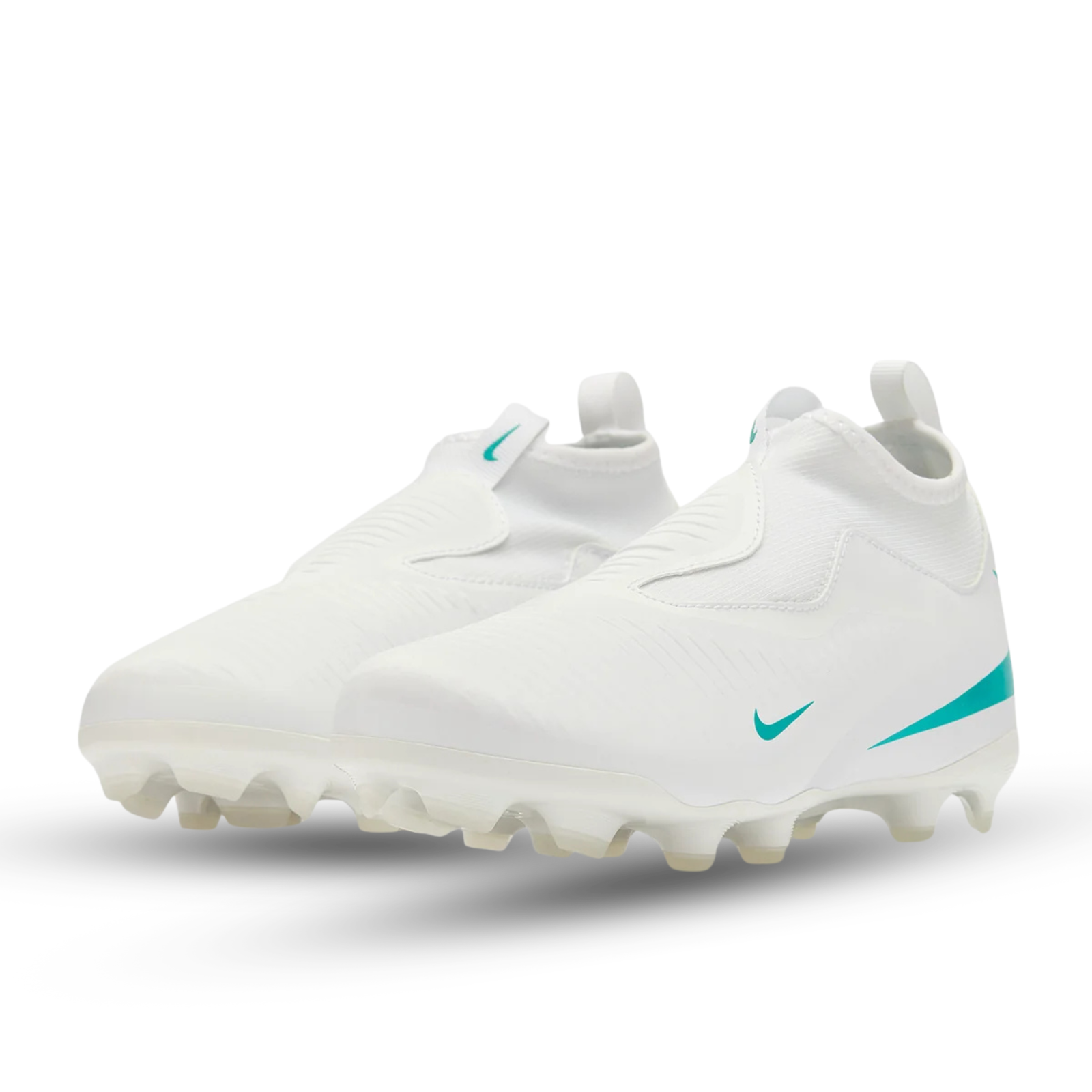 Nike Jr. Phantom 6 High Academy FG/MG Soccer Cleats (White/Dusty Cactus)
