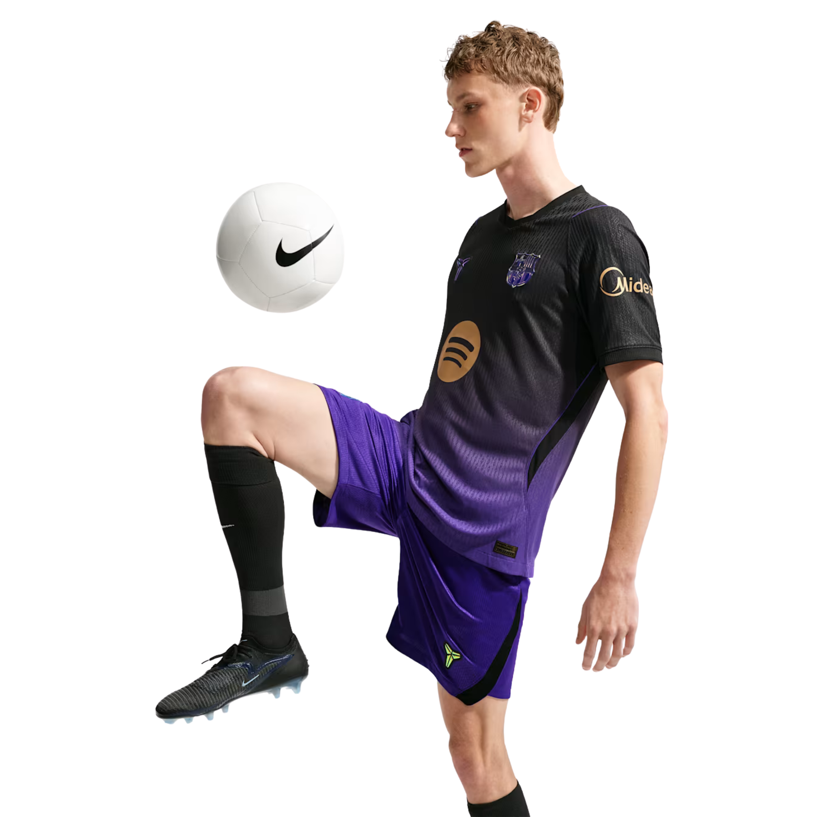 Nike Mens Barcelona Match Authentic Away Jersey 26/27 (Purple/Metallic Gold)