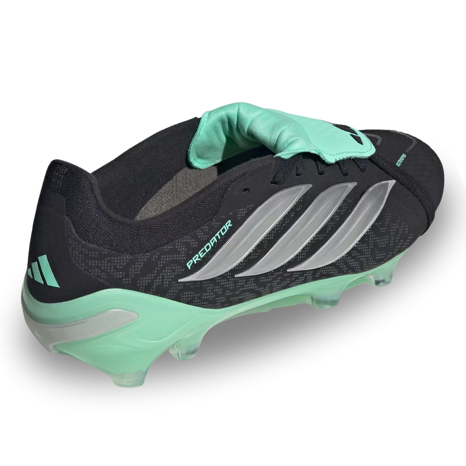 adidas Predator Pro FT Firm Ground Soccer Cleats (Core Black/Silver Metallic/Pulse)