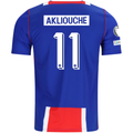 Nike Mens Paris Saint-Germain Maghnes Akliouche Home Jersey w/ Champions League Patches 26/27 (Blue/White/Red)