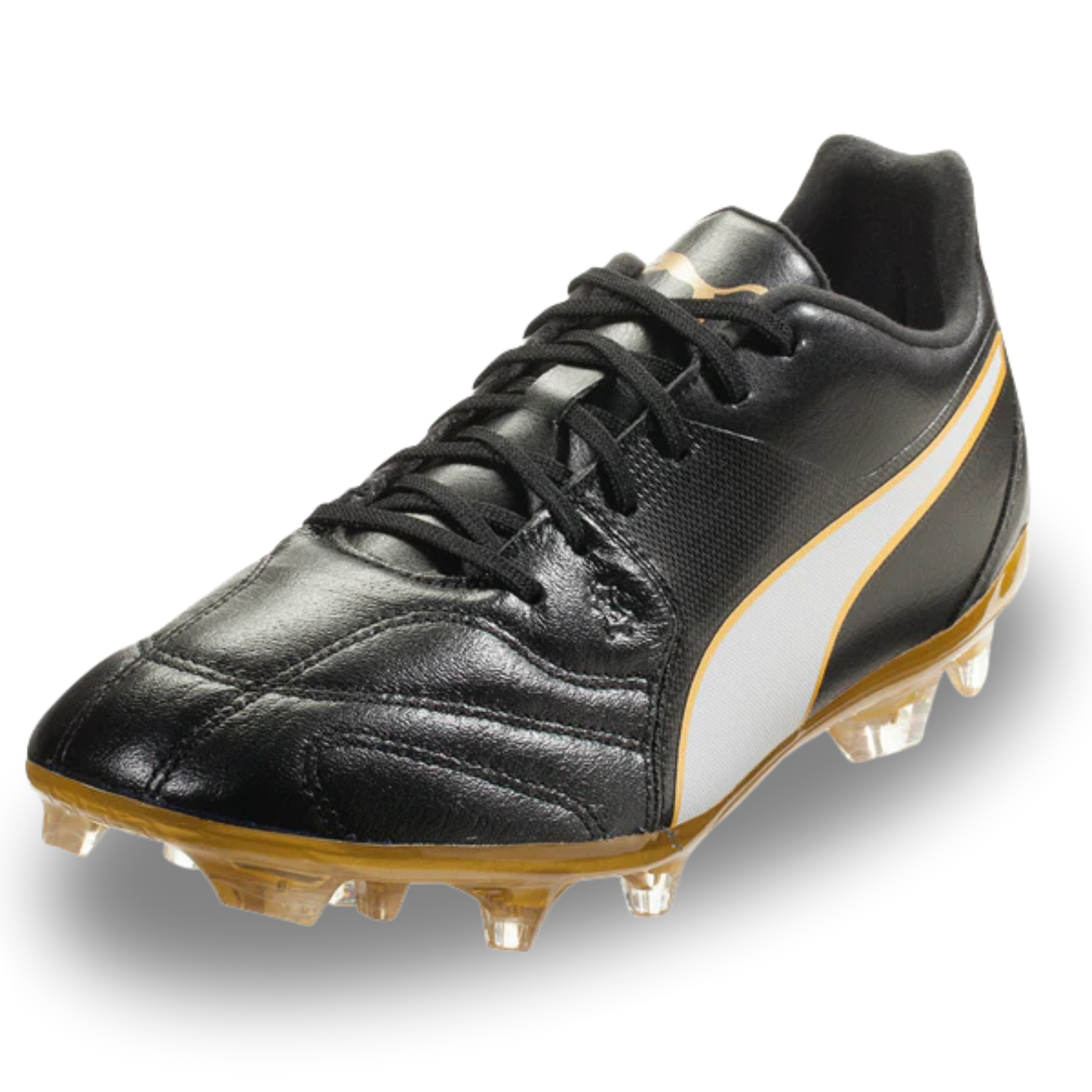 PUMA Men's Capitano II FG Firm Ground Soccer Cleats (Black/Gold)