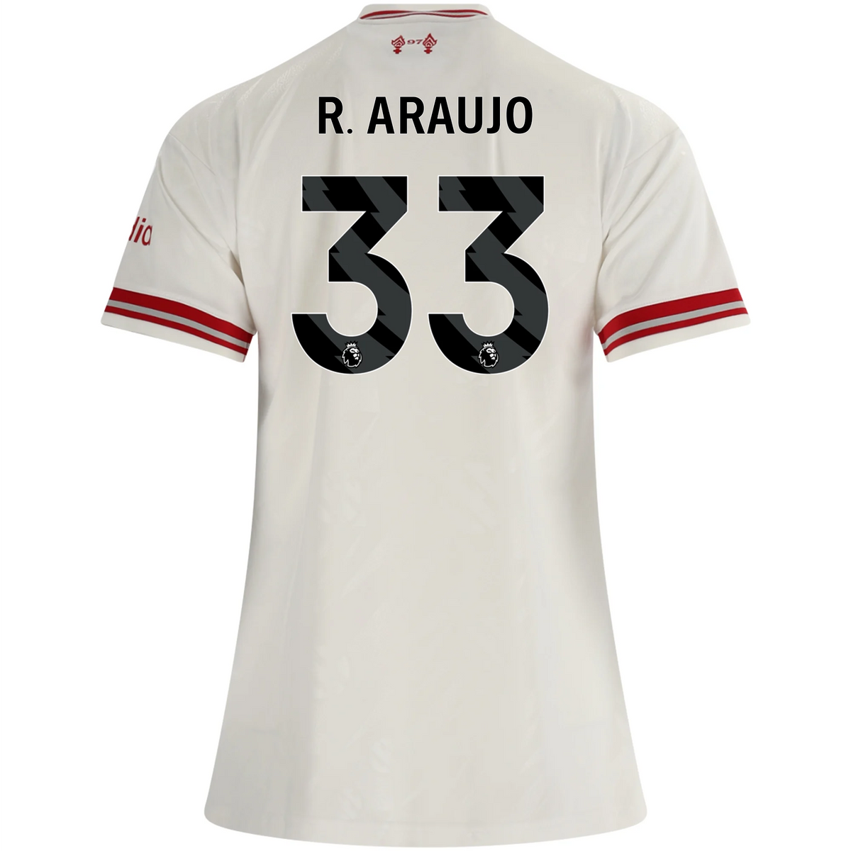 adidas Women’s Liverpool Ronald Araújo Away Jersey 26/27 (White/Red)