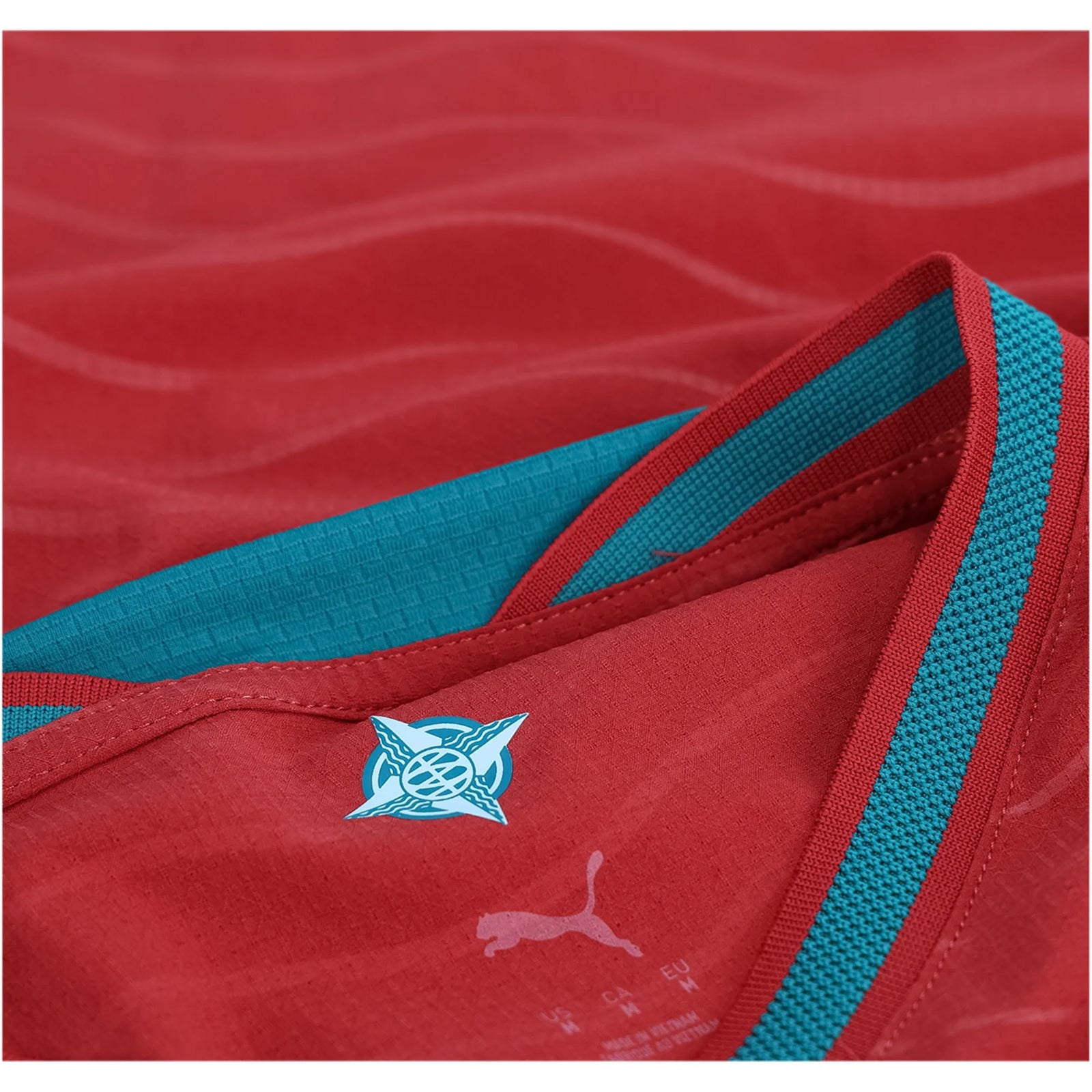 Puma Portugal Authentic Player Version Home 2026 World Cup Jersey (Red/Green Lagoon)