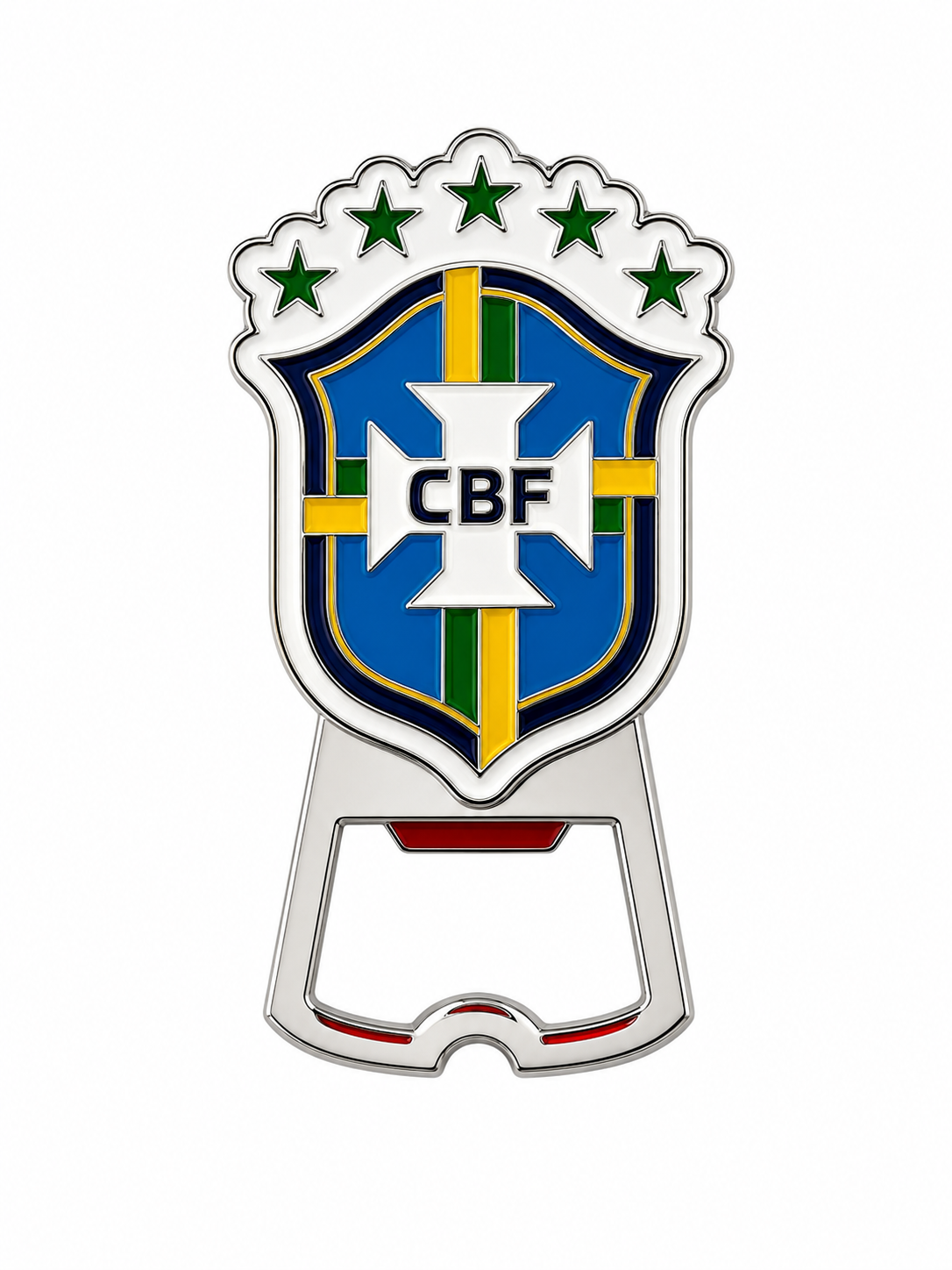 Brazil National Team CBF Full Color Metal Bottle Opener