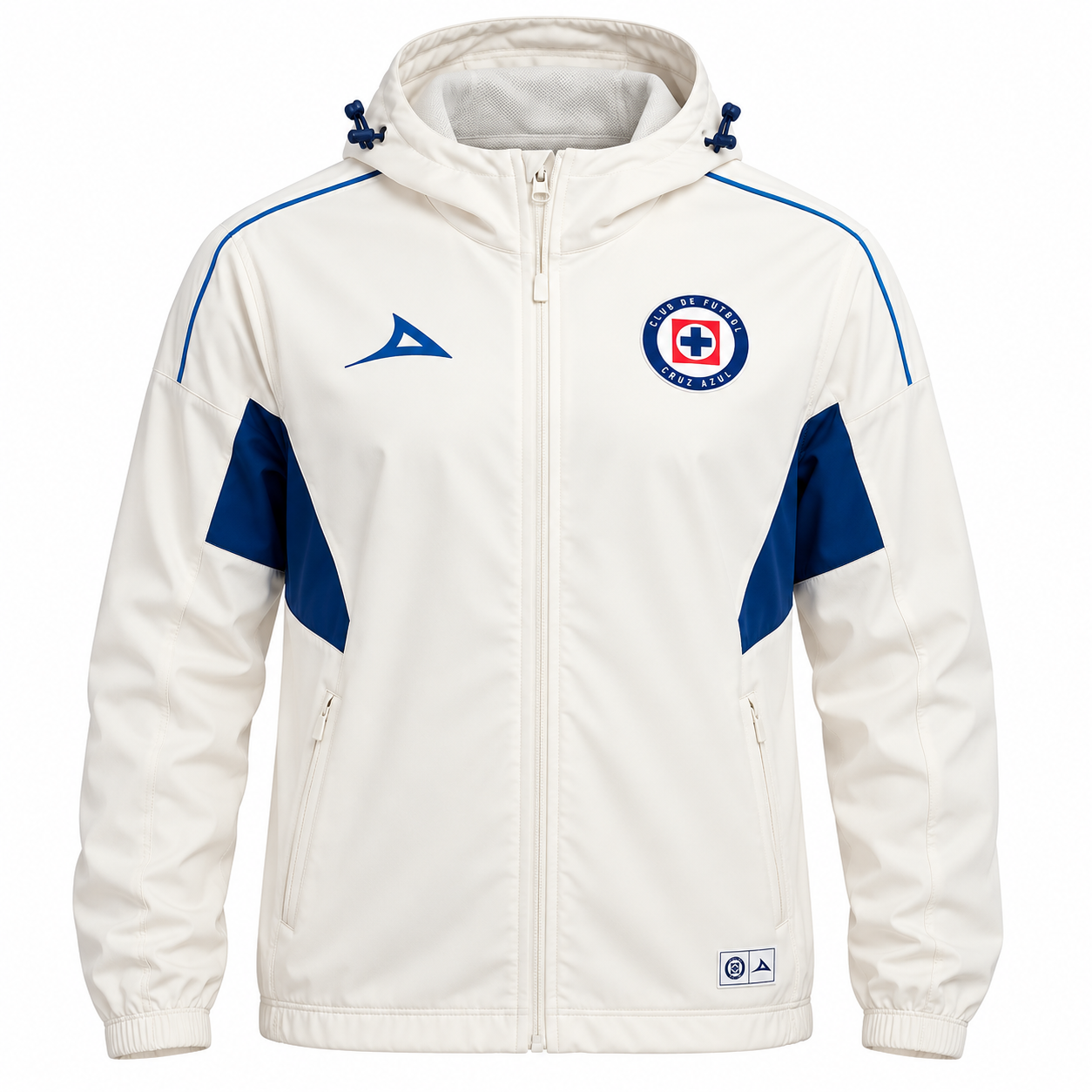 Pirma Men's Cruz Azul Windbreaker Jacket (White/Blue)