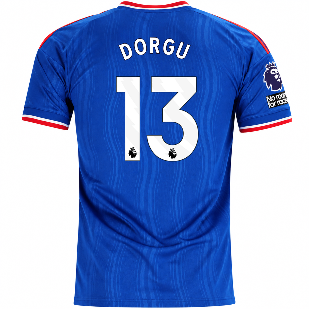 adidas Mens Manchester United Patrick Chinazaekpere Dorgu Away Jersey w/ EPL + No Room For Racism Patches 26/27 (Blue)