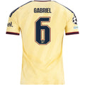 adidas Men's Arsenal FC Gabriel Magalhães Third Jersey w/ Champions League Patches 26/27 (Yellow)