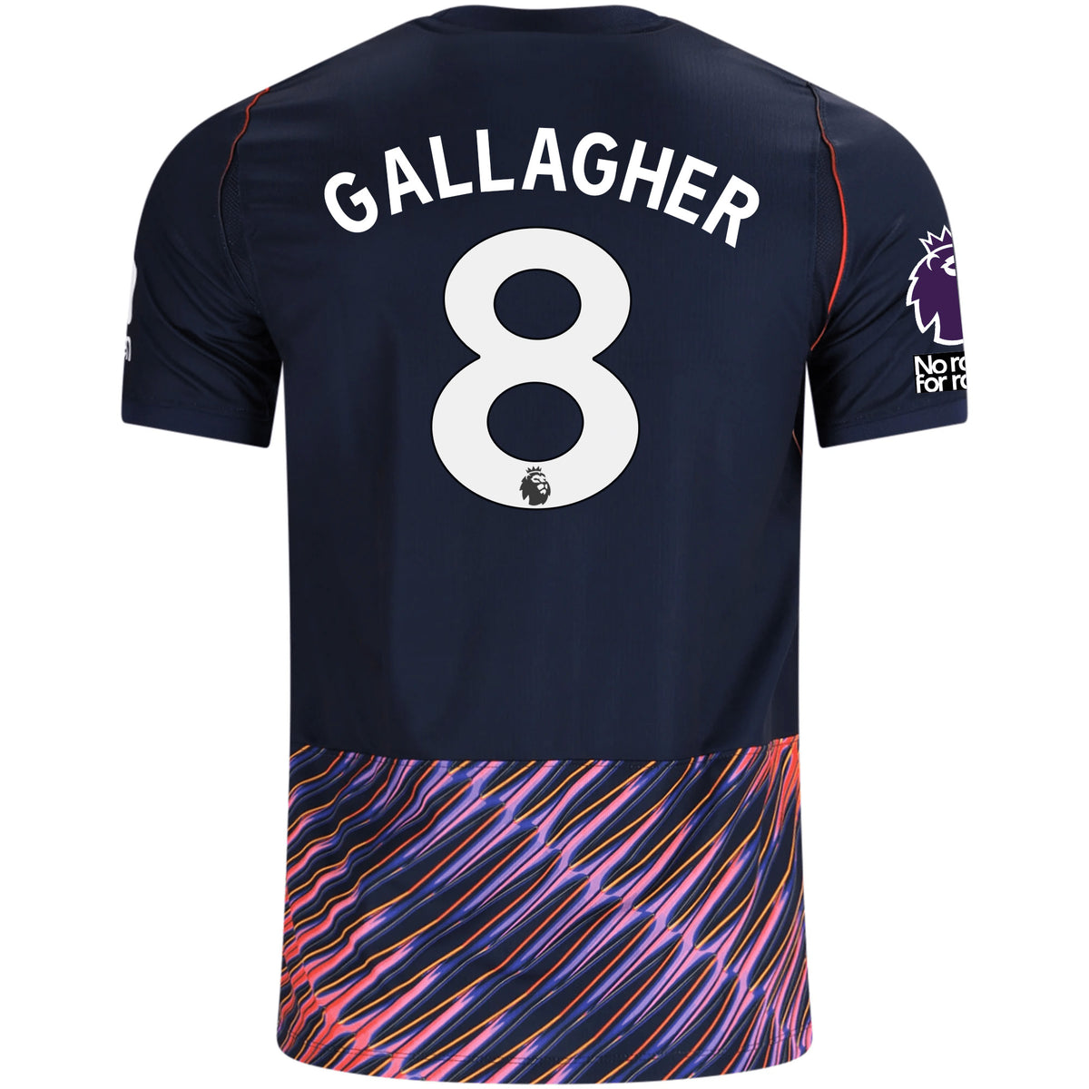 Nike Mens Tottenham Hotspur Conor Gallagher Away Jersey w/ EPL + No Room For Racism Patches 26/27 (Obsidan/White)