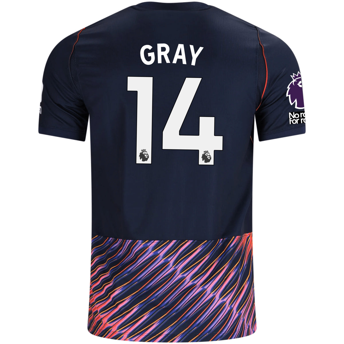 Nike Mens Tottenham Hotspur Archie Gray Away Jersey w/ EPL + No Room For Racism Patches 26/27 (Obsidan/White)