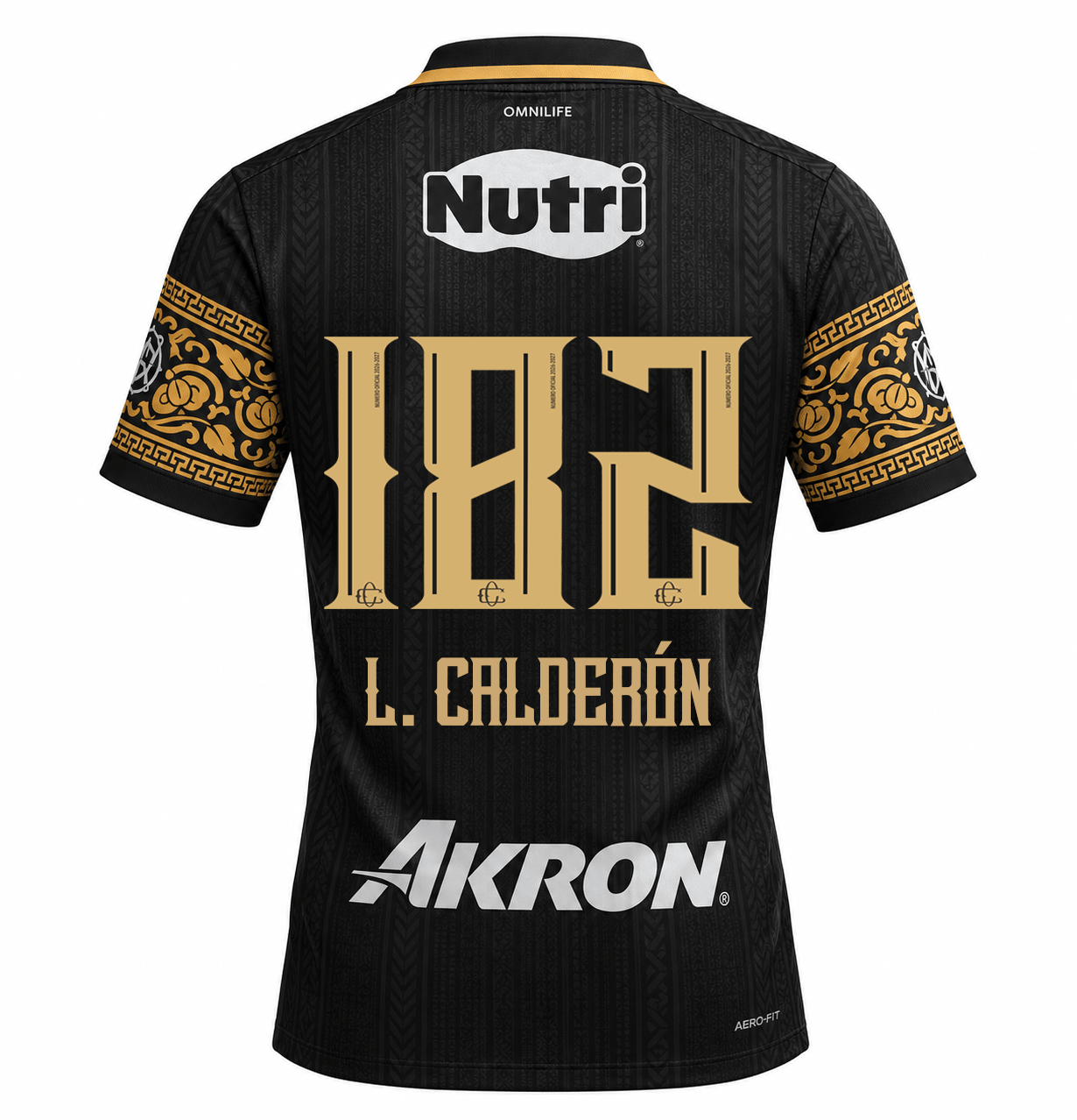 Nike Men's Chivas Guadalajara Leonel Calderón Match Authentic Third Jersey 26/27 (Black/Truly Gold)