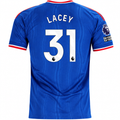 adidas Mens Manchester United Shea Lacey Away Jersey w/ EPL + No Room For Racism Patches 26/27 (Blue)