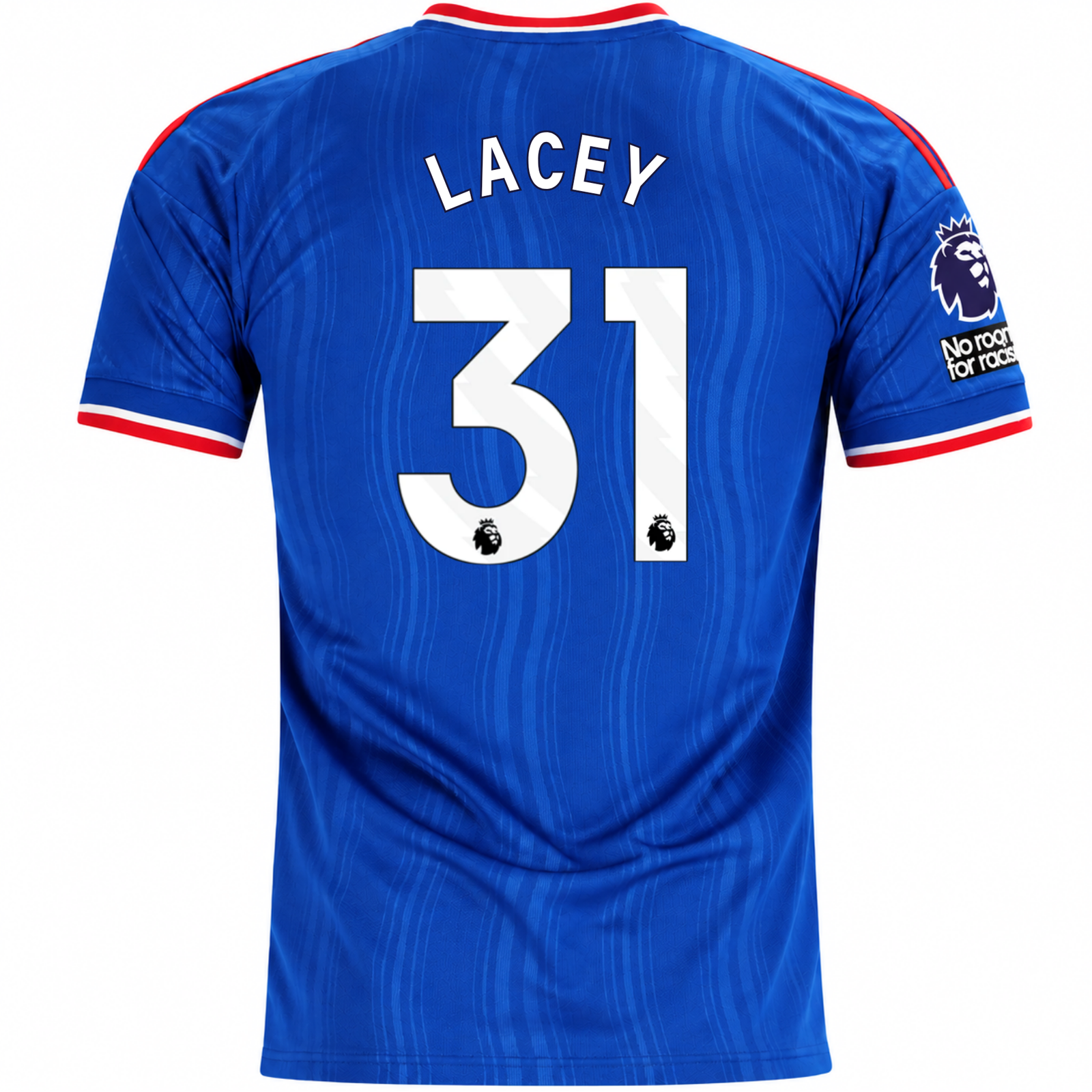 adidas Mens Manchester United Shea Lacey Away Jersey w/ EPL + No Room For Racism Patches 26/27 (Blue)