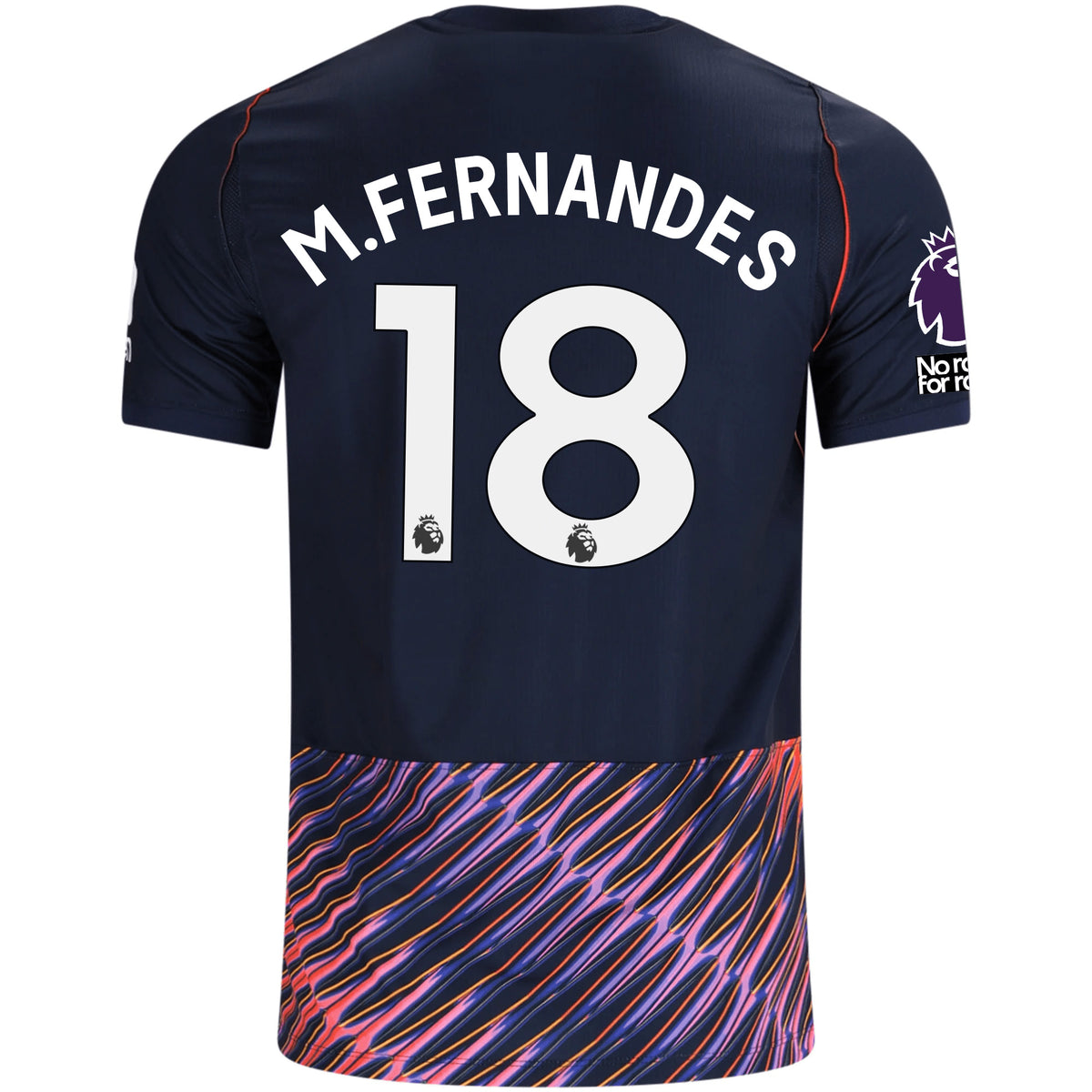 Nike Mens Tottenham Hotspur Mateus Fernandes Away Jersey w/ EPL + No Room For Racism Patches 26/27 (Obsidan/White)
