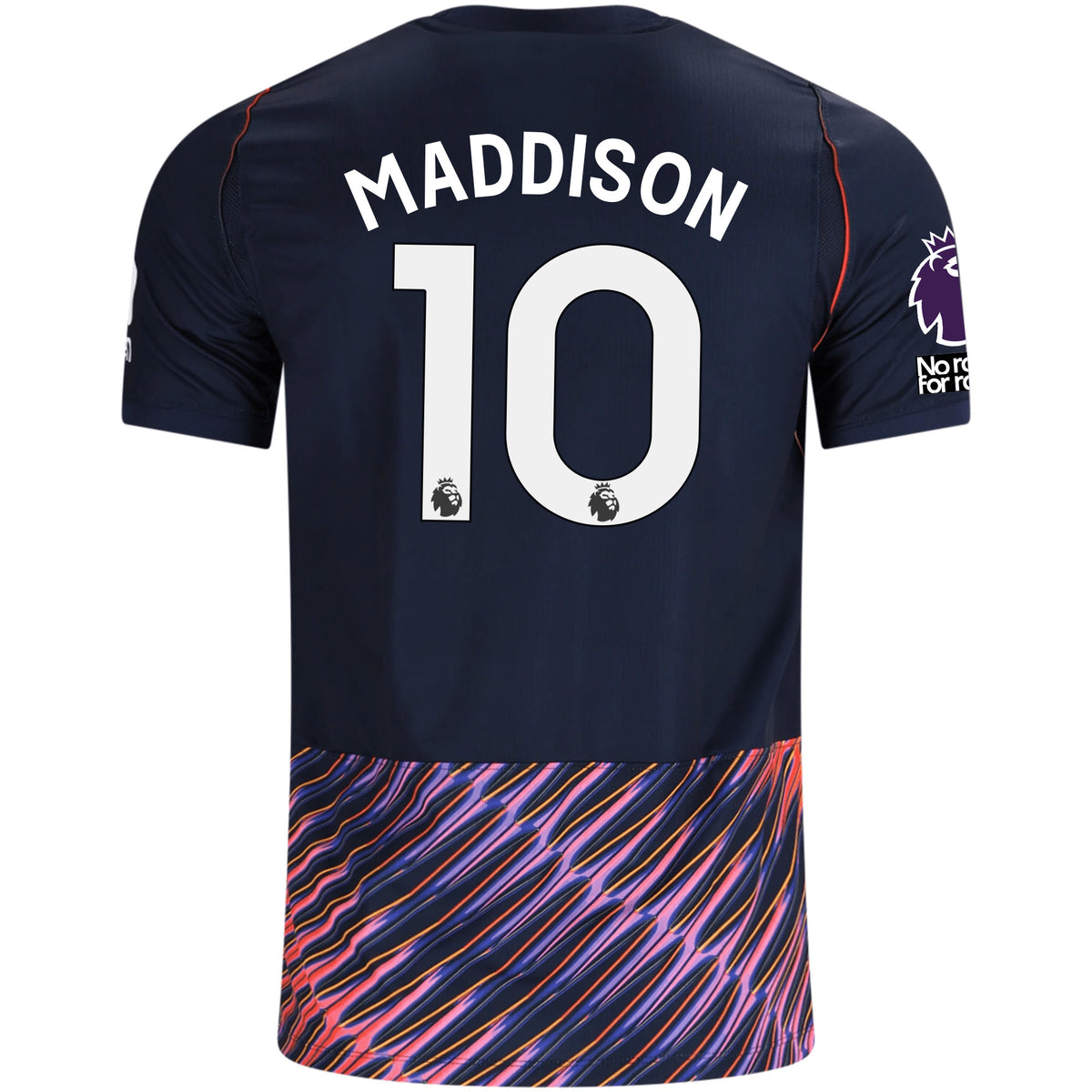 Nike Mens Tottenham Hotspur James Maddison Away Jersey w/ EPL + No Room For Racism Patches 26/27 (Obsidan/White)