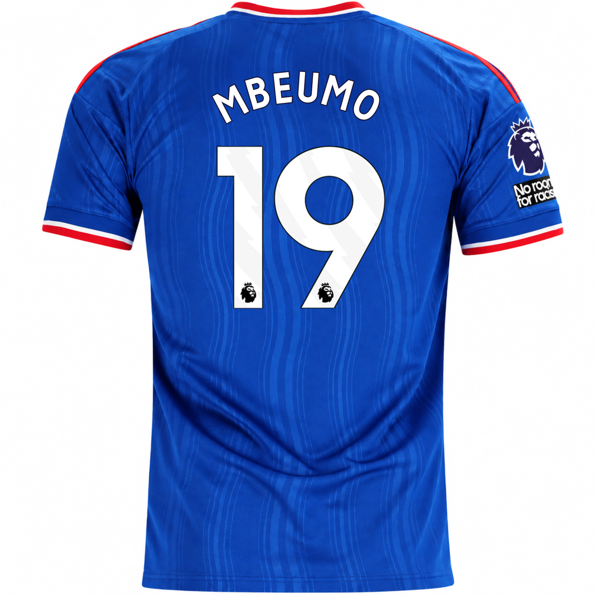 adidas Mens Manchester United Bryan Mbeumo Away Jersey w/ EPL + No Room For Racism Patches 26/27 (Blue)