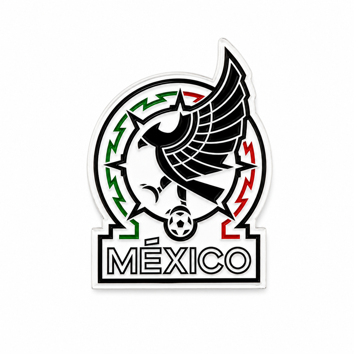 Mexico FMF Soccer Enamel Pin (White)