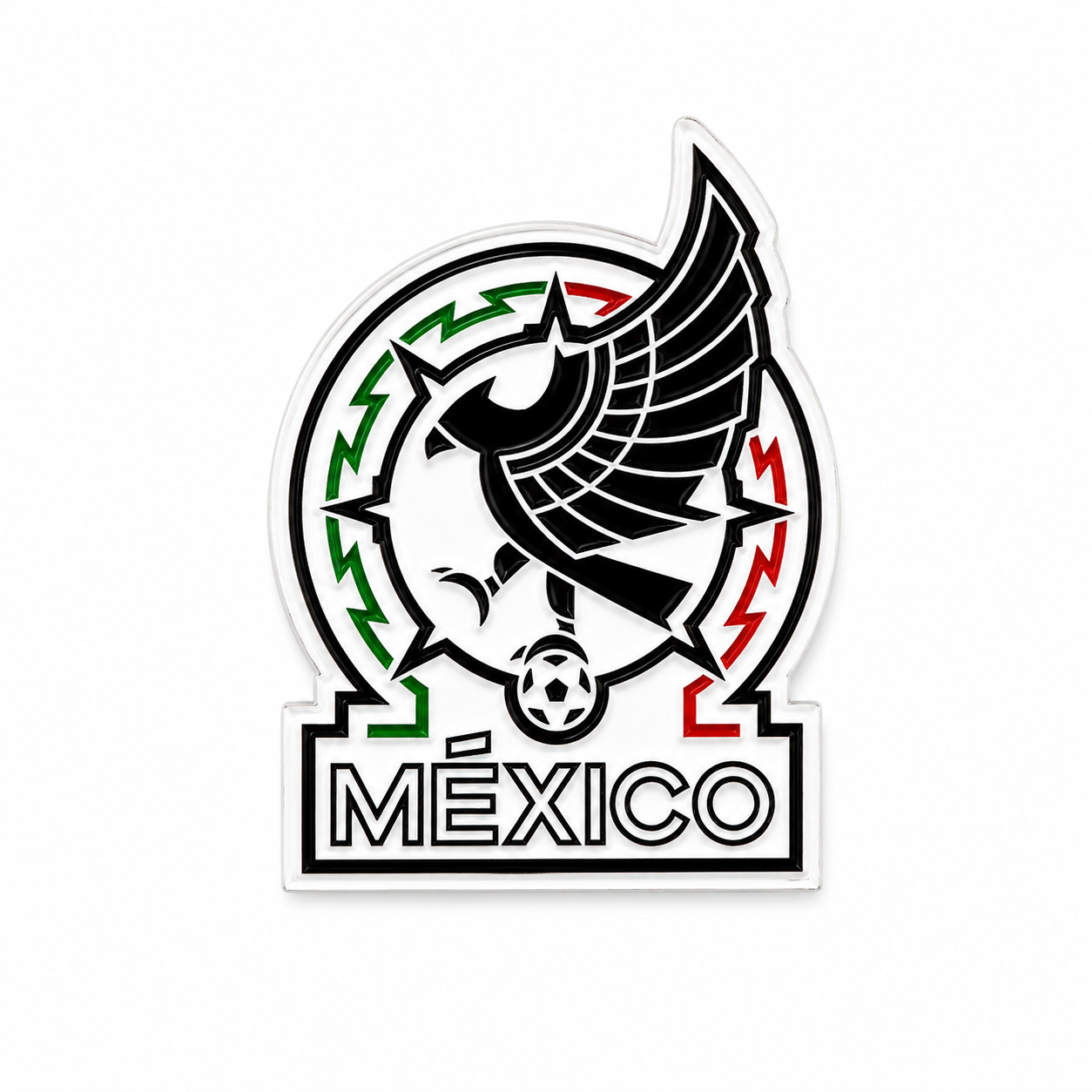 Mexico FMF Soccer Enamel Pin (White)
