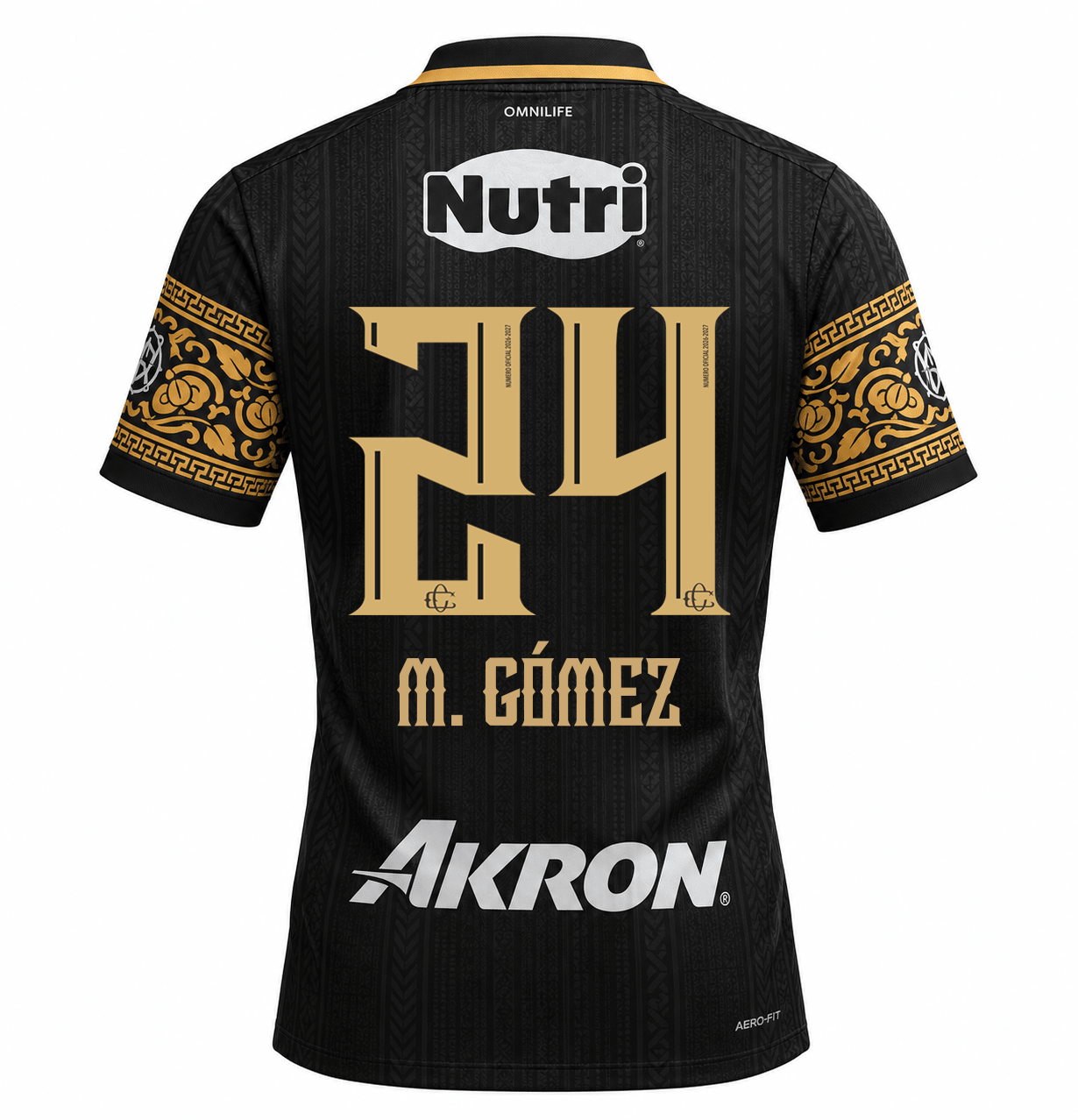 Nike Men's Chivas Guadalajara Miguel Gómez Match Authentic Third Jersey 26/27 (Black/Truly Gold)