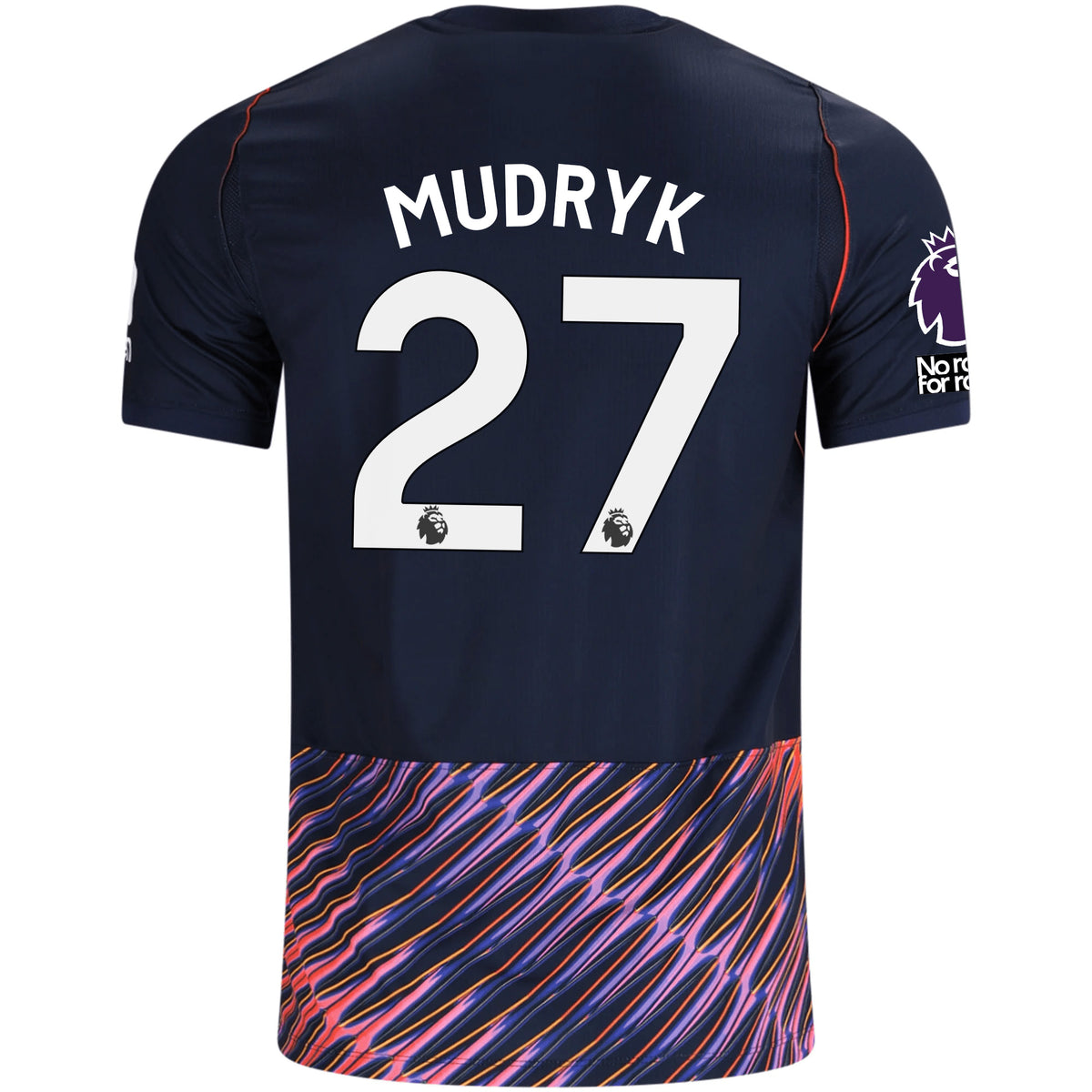 Nike Mens Tottenham Hotspur Mykhailo Mudryk Away Jersey w/ EPL + No Room For Racism Patches 26/27 (Obsidan/White)