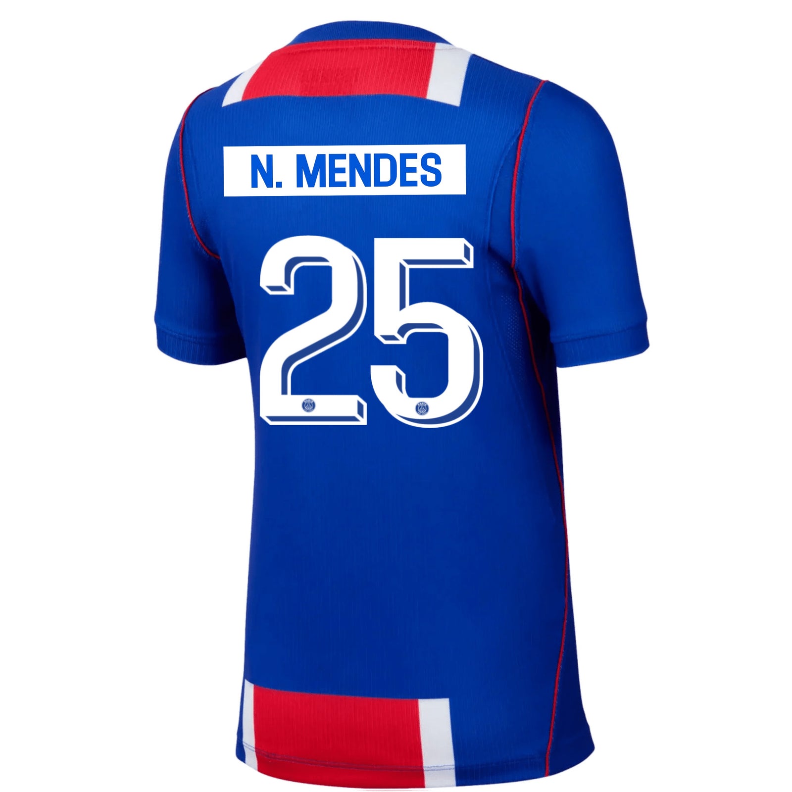 Nike Youth Paris Saint-Germain Nuno Mendes Home Jersey 26/27 (Royal/White/Red)