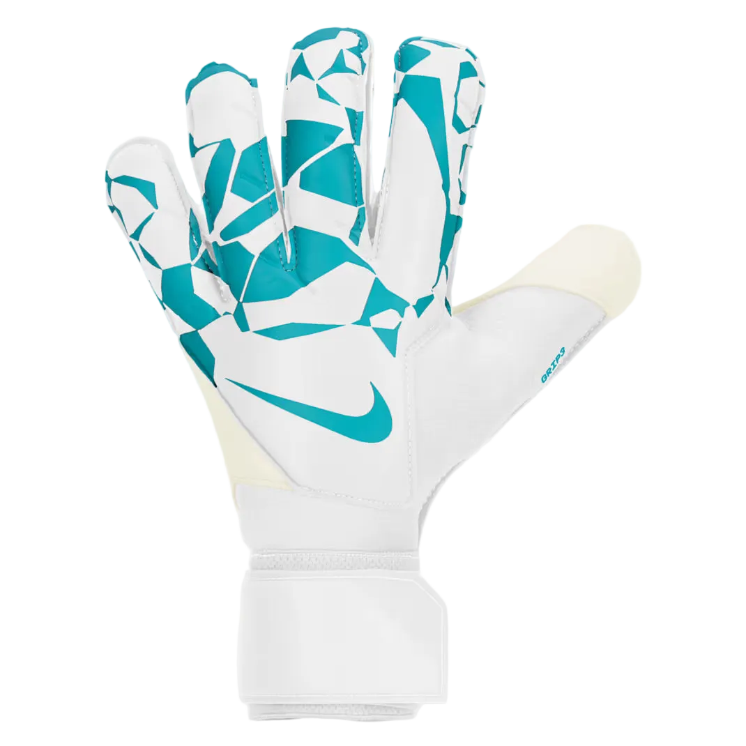 Nike Grip3 Goalkeeper Gloves (White/Dusty Cactus)