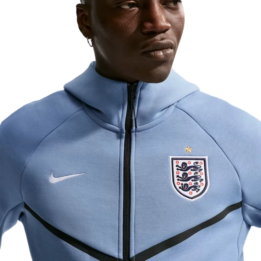 Nike England Tech Fleece Windrunner Full Zip Hoodie (Work Blue/White)