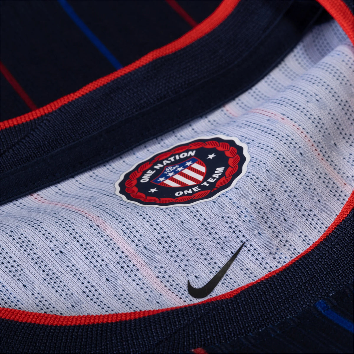 Nike Chris Richards United States Away Match Authentic Jersey 25/26 w/ Gold Cup 2025 Patch (Obsidian/Challenge Red)