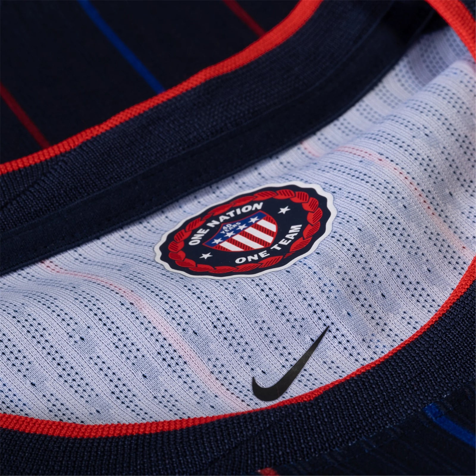 Nike Chris Richards United States Away Match Authentic Jersey 25/26 w/ Gold Cup 2025 Patch (Obsidian/Challenge Red)