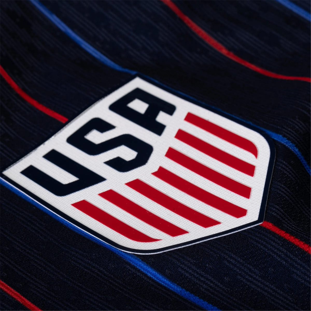 Nike Chris Richards United States Away Match Authentic Jersey 25/26 w/ Gold Cup 2025 Patch (Obsidian/Challenge Red)