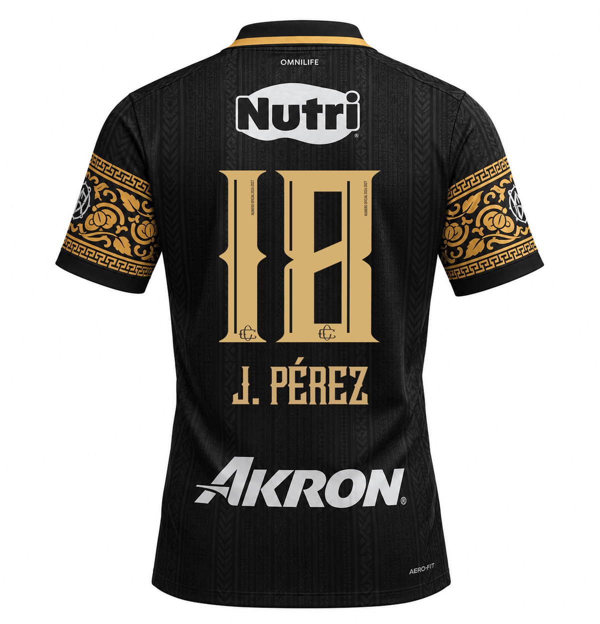 Nike Men's Chivas Guadalajara Jonathan Pérez Match Authentic Third Jersey 26/27 (Black/Truly Gold)