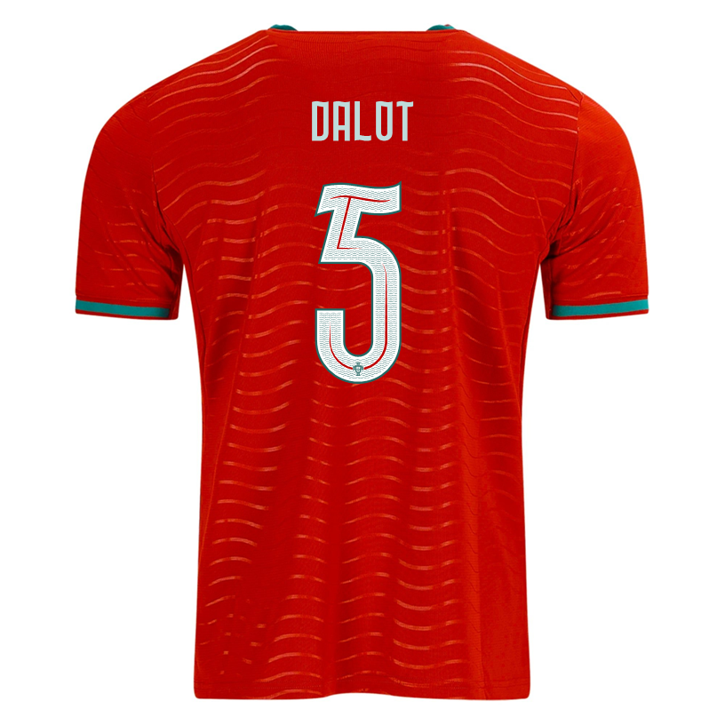 PUMA Men's Portugal Dalot Home World Cup 2026 Soccer Jersey (Club Red/Green Lagoon)