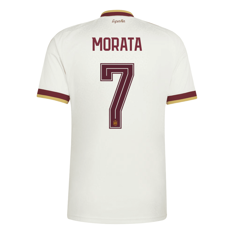 adidas Men's Spain Morata Away Stadium Jersey 2026 (White)