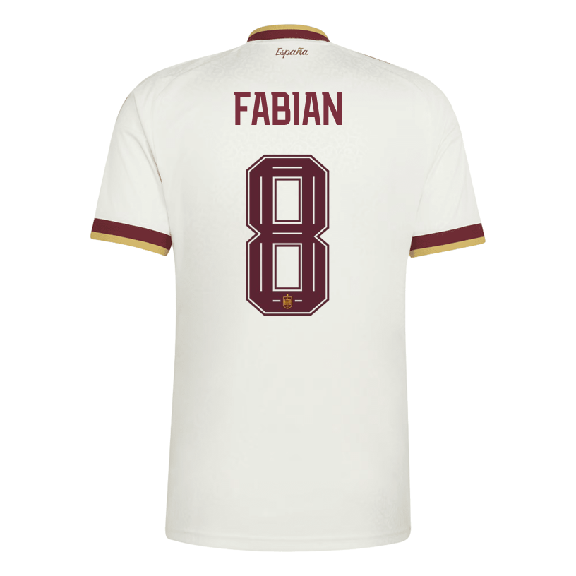 adidas Men's Spain Fabian Away Stadium Jersey 2026 (White)