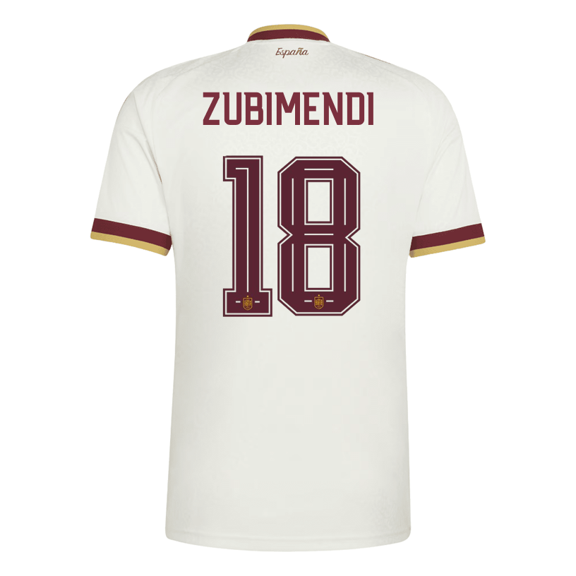 adidas Men's Spain Zubimendi Away Stadium Jersey 2026 (White)