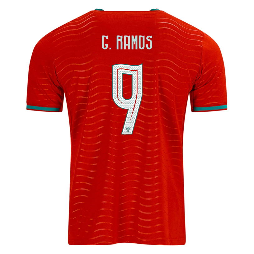 PUMA Men's Portugal G. Ramos Home World Cup 2026 Soccer Jersey (Club Red/Green Lagoon)