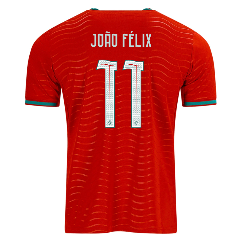 PUMA Men's Portugal Joao Felix Home World Cup 2026 Soccer Jersey (Club Red/Green Lagoon)