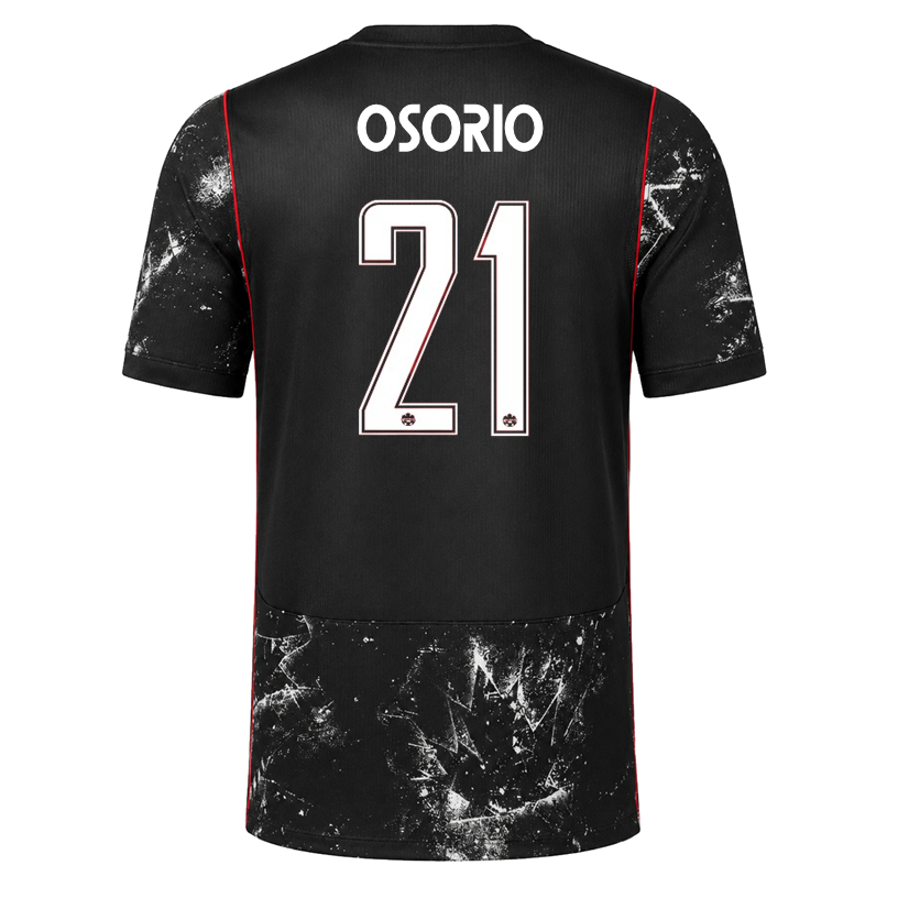 Nike Mens Canada Osorio Away Stadium Jersey 2026 (Black/Red)