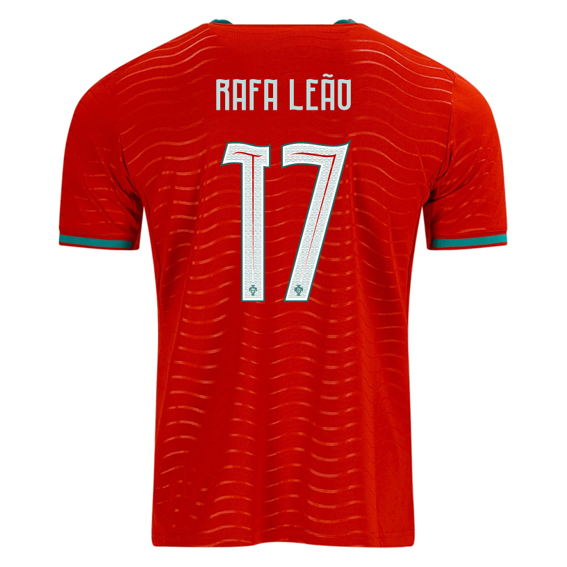 PUMA Men's Portugal Rafa Leao Home World Cup 2026 Soccer Jersey (Club Red/Green Lagoon)