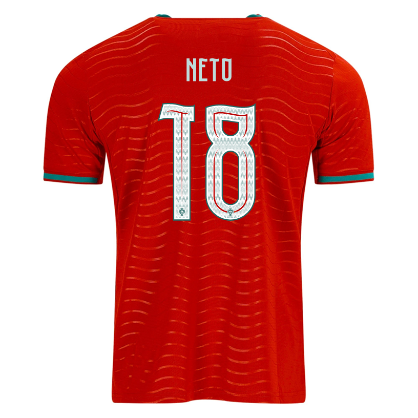 PUMA Men's Portugal Neto Home World Cup 2026 Soccer Jersey (Club Red/Green Lagoon)