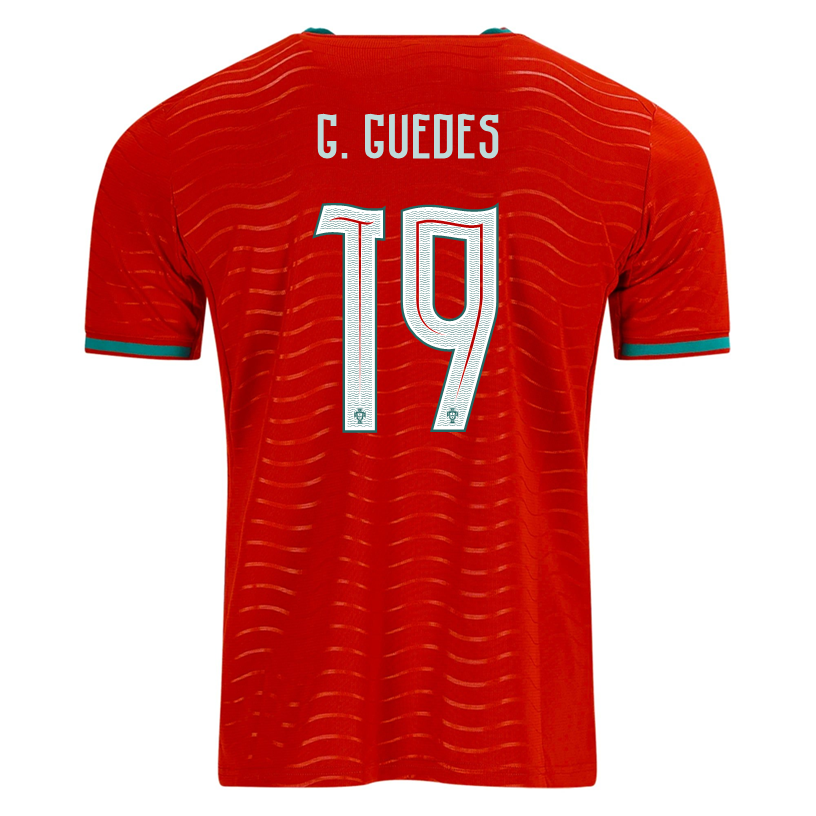 PUMA Men's Portugal G. Guedes Home World Cup 2026 Soccer Jersey (Club Red/Green Lagoon)