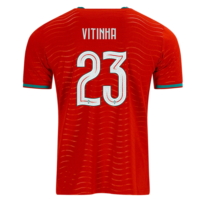 PUMA Men's Portugal Vitinha Home World Cup 2026 Soccer Jersey (Club Red/Green Lagoon)