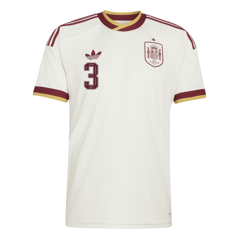adidas Men's Spain Le Normand Away Stadium Jersey 2026 (White)