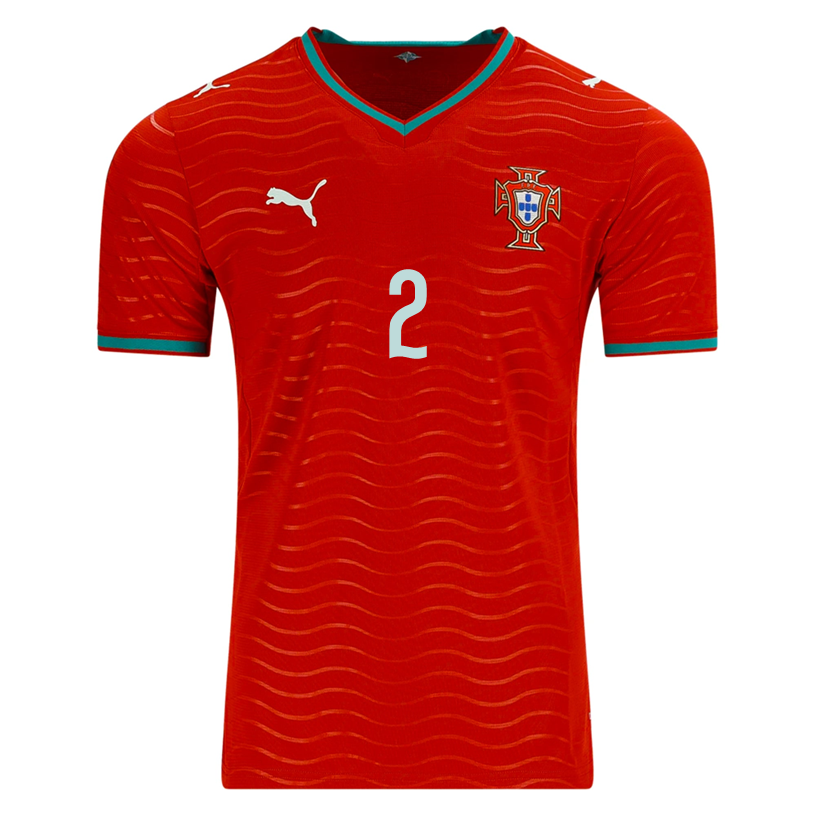 PUMA Men's Portugal N. Semedo Home World Cup 2026 Soccer Jersey (Club Red/Green Lagoon)