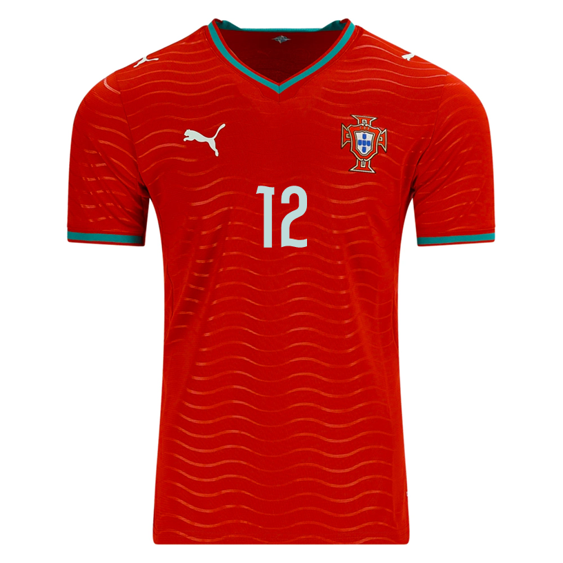 PUMA Men's Portugal Jose Sa Home World Cup 2026 Soccer Jersey (Club Red/Green Lagoon)